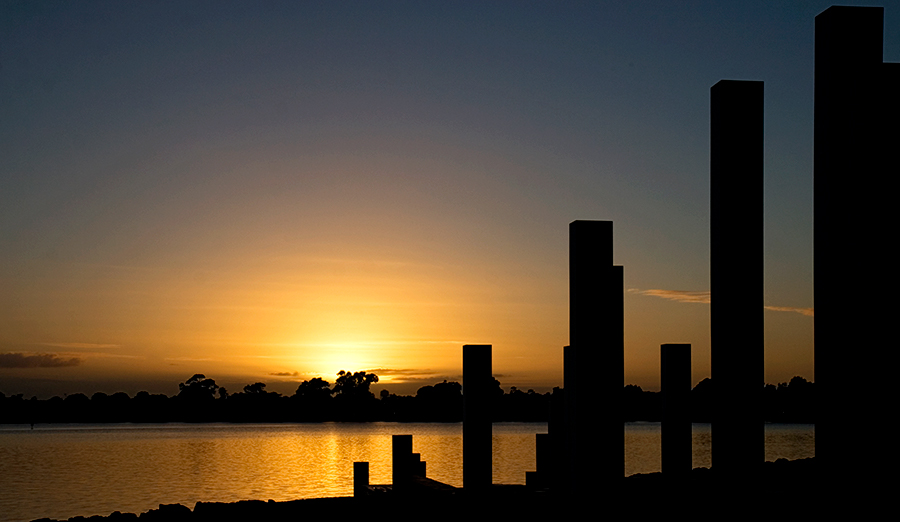 Dawn at the War Memorial in Mandurah