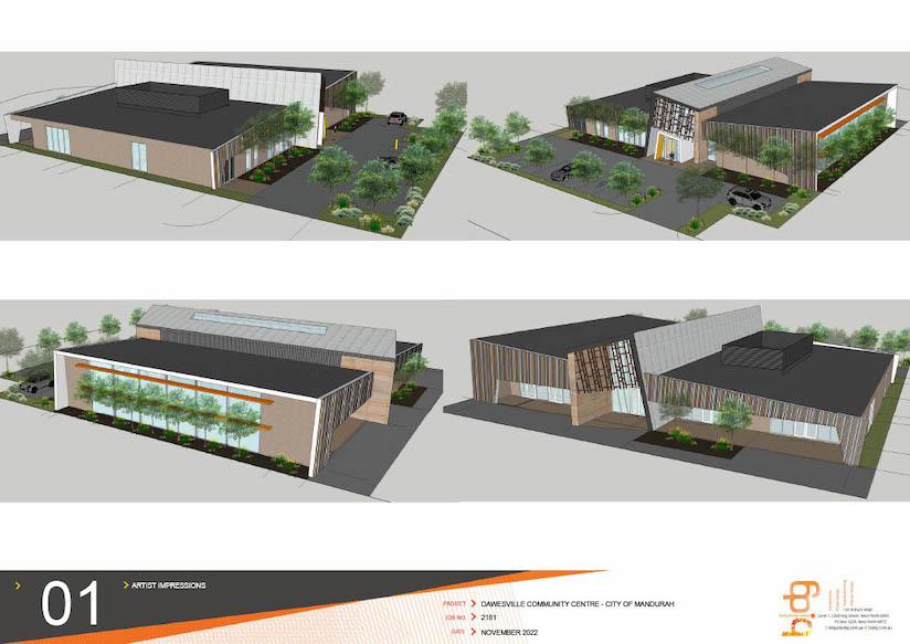 Sketch artist impression of Dawesville Community Centre
