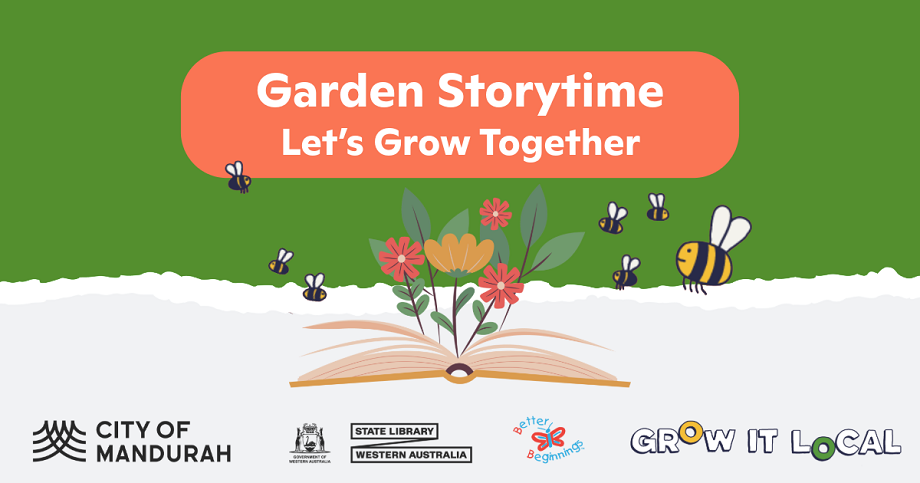 Image of book with plants growing out of it with bees surrounding it